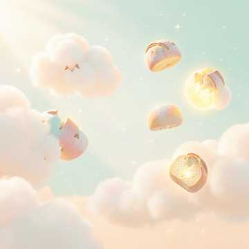 云朵咬下的软边