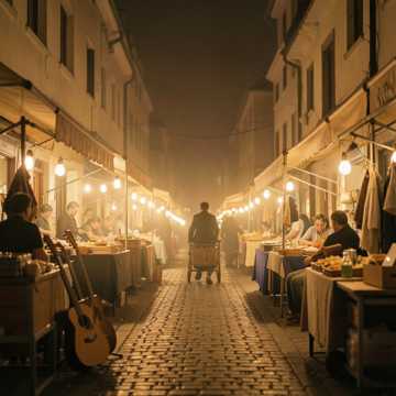 夜市推着光走