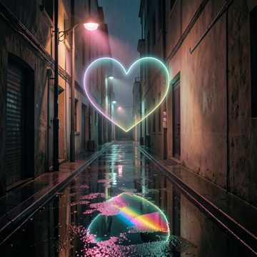 彩虹走散的那个雨夜