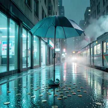 钢镚碎在雨声里