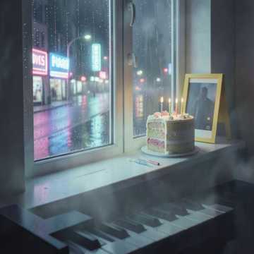 窗台雨水未干