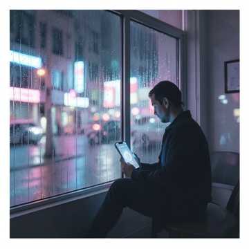 雨声淋湿的街灯