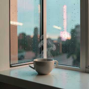 窗台半杯冷茶