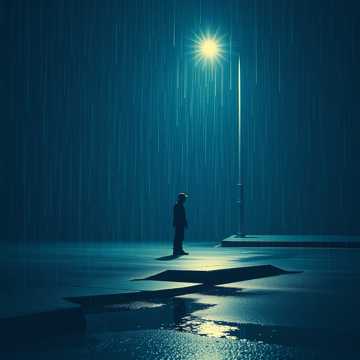 影子被雨淋湿