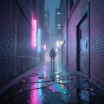 霓虹碎了一地