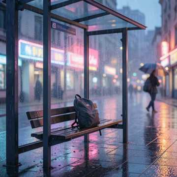 雨天巴士晃一下