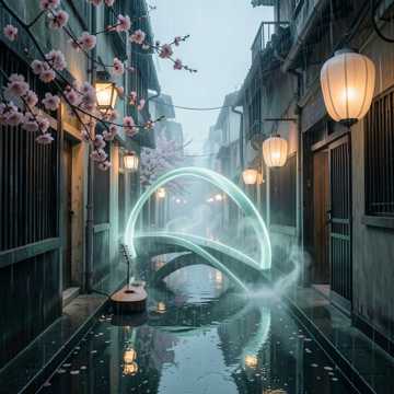 落花碾过旧街坊