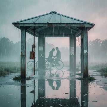 雨落单车棚