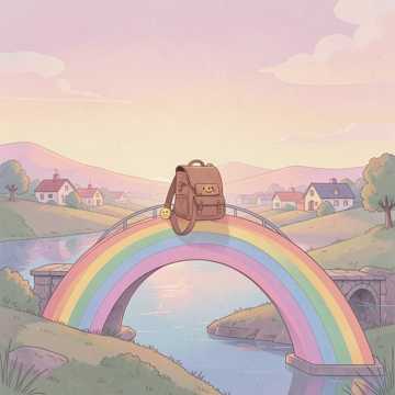 背包走过彩虹桥