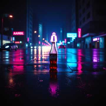 霓虹形单影