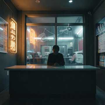 便利店的暖色光