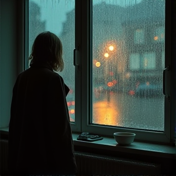 玻璃窗上的雨痕
