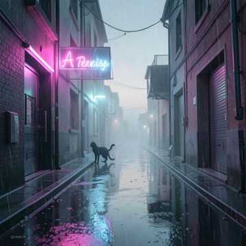 霓虹雨巷
