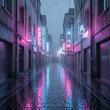 霓虹雨巷