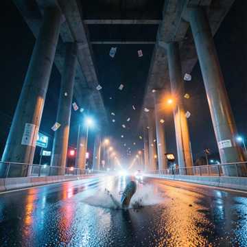 高架桥下跳