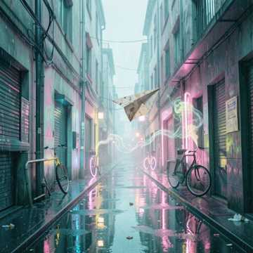 湿掉的纸飞机