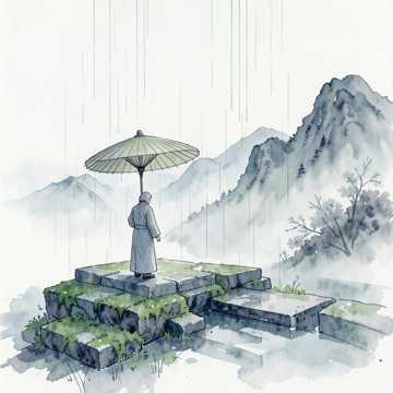 烟雨入画来