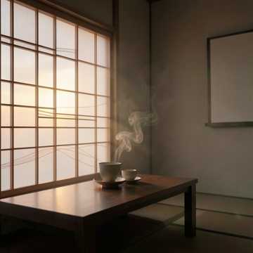 茶烟透纸窗