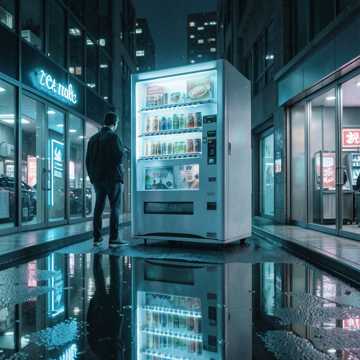 自动售货机前的空响