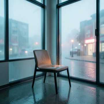 雨后空座位