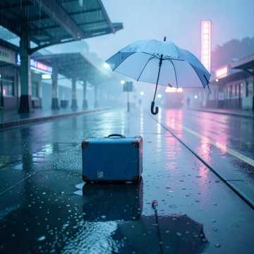 伞下雨声碎