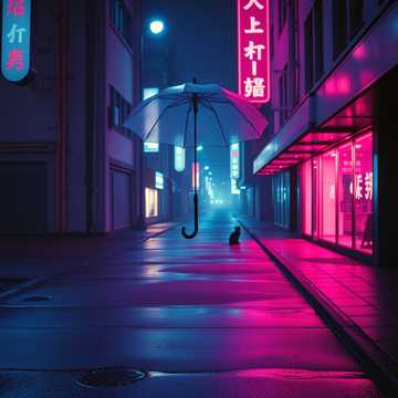 霓虹褪色的街