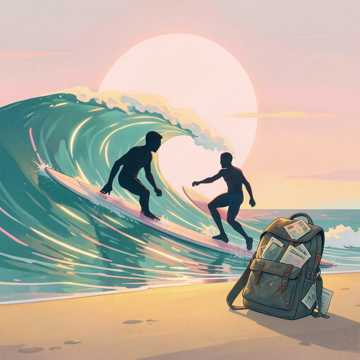 踏浪少年与光