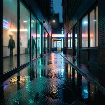霓虹雨巷