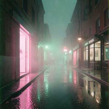 霓虹路灯倒数