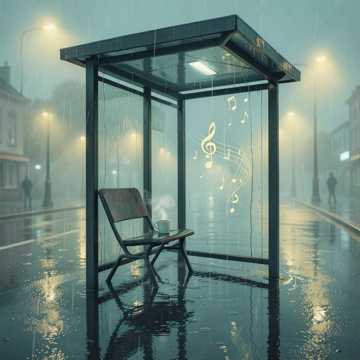岗亭听雨