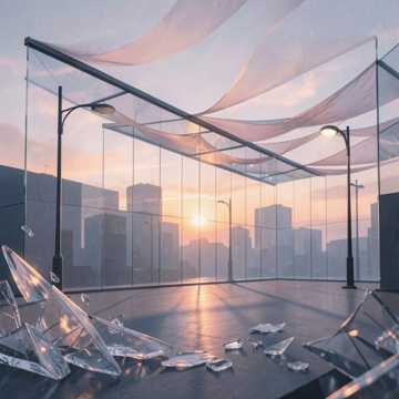 玻璃纸黄昏