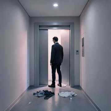 电梯门开的那一秒