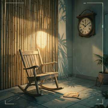 藤椅旧蒲扇