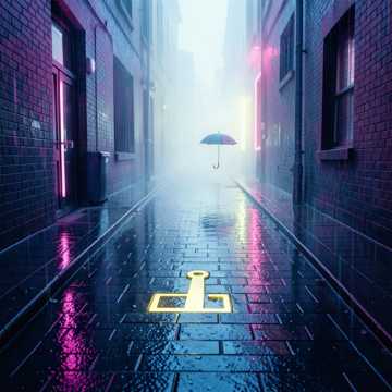 雨琴键停的巷口