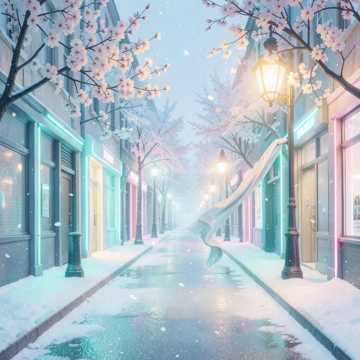 樱花雪 走街人