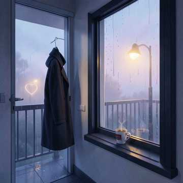 窗沿的雨痕