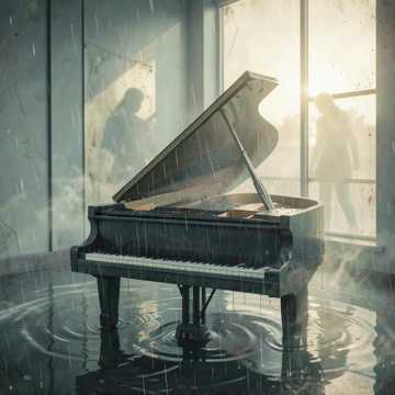 钢琴上的旧雨滴