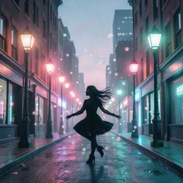 晚风与街灯