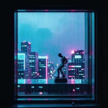 Pixel Rain on Repeat