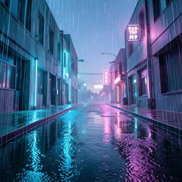 空荡霓虹幕