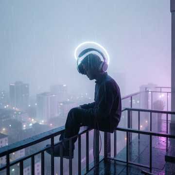 雨夜耳机