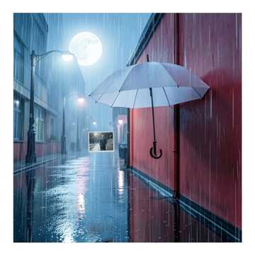 旧街雨浸的夏夜