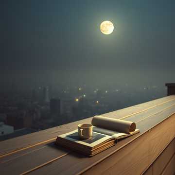 空杯对月