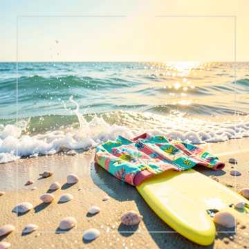 浪花洒在肩上