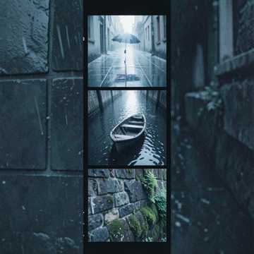伞沿坠雨