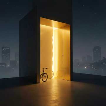 门缝里的暖光