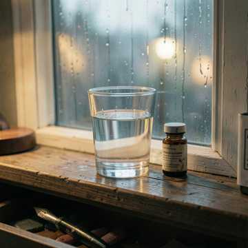 窗台的雨痕