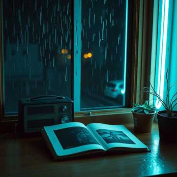 收音机里下着雨