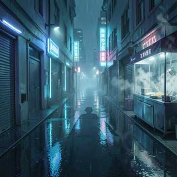 霓虹未熄的巷