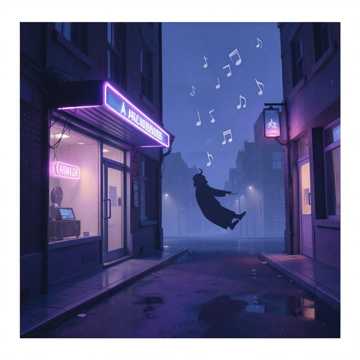 霓虹落单影子